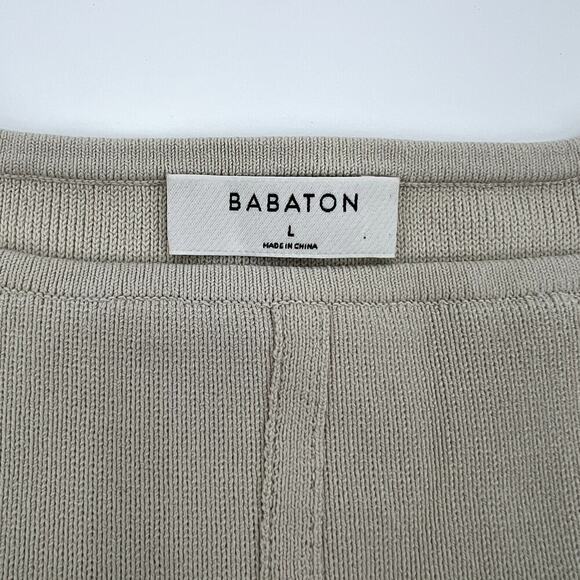 Aritzia Babaton Beige Sculpt Knit Bustier Top Size Large - Picture 3 of 7
